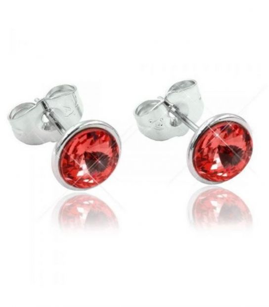 Сережки-гвоздики Swarovski родій