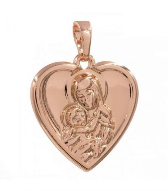 Підвіска Xuping позолота Ладанка "Образ Богородиці у серці" медзолото