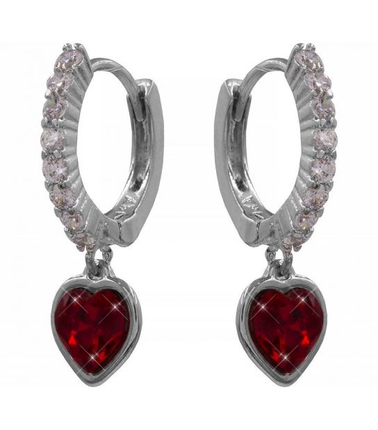 Сережки (кільця) Swarovski "Серце"