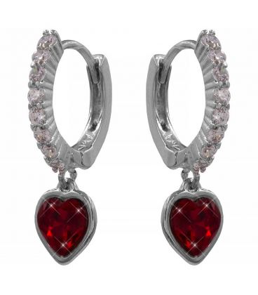Сережки (кільця) Swarovski "Серце"