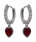 Серьги (колечки) Swarovski "Сердце"