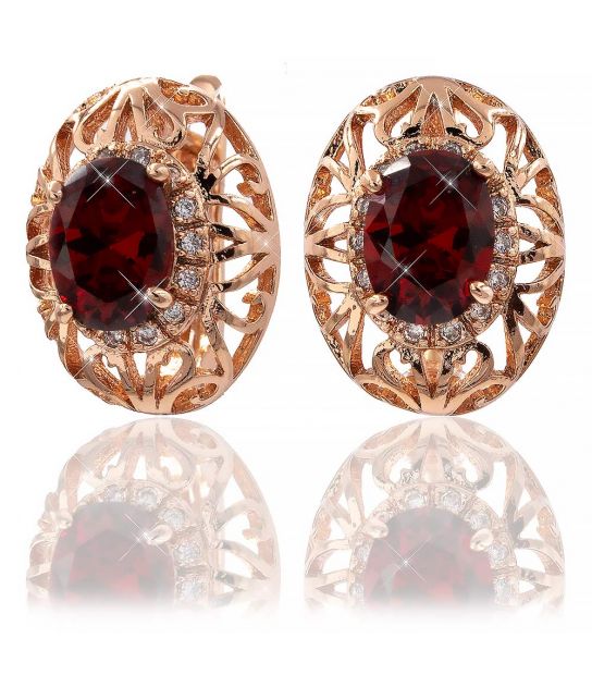 Серьги позолота "Овал ажурный"