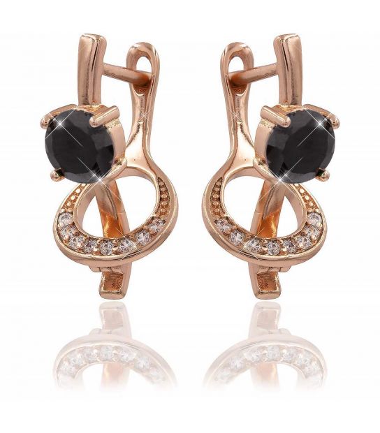 Серьги позолота Камень 0,6 на палочке сквозь каплю в камнях медицинское золото