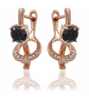 Серьги позолота Камень 0,6 на палочке сквозь каплю в камнях медицинское золото