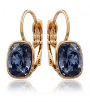 Сережки Swarovski лимонна позолота (Медичне золото)