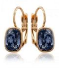 Сережки Swarovski лимонна позолота (Медичне золото)