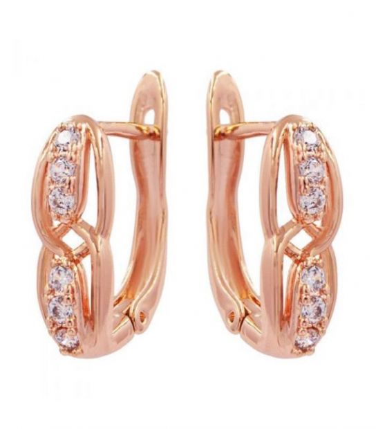 Сережки позолота "Вісімка" (Медичне золото)