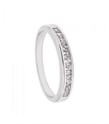 Кольцо родиум "Дорожка из 10 камней"