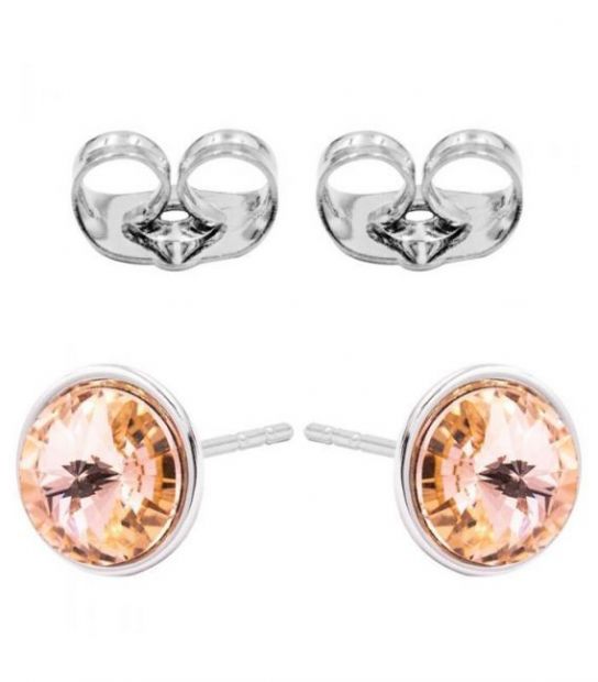 Сережки-гвоздики Swarovski родій