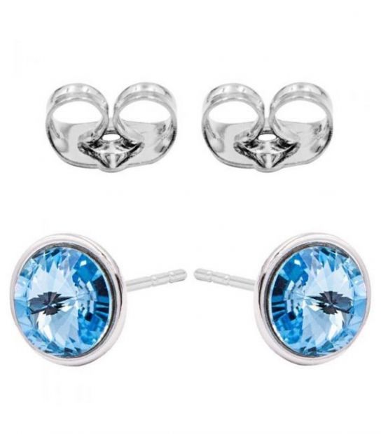Сережки-гвоздики Swarovski родій