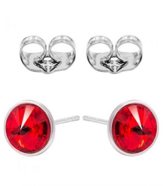 Сережки-гвоздики Swarovski родій