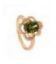 Кільце лимонна позолота "Овальний камінь" медичне золото