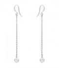 Серьги Xuping родий подвески, сердечко на цепочке 7см 370184.3