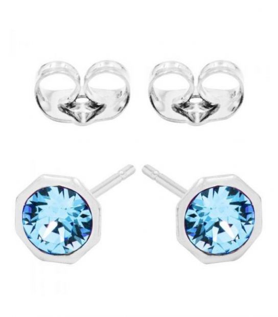 Серьги-гвоздики Swarovski родиум