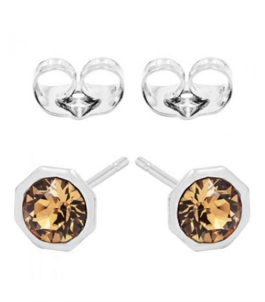 Сережки-гвоздики Swarovski родіум