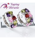 Сережки Xuping родіум "крапельки-камені" медичне золото