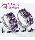 Сережки Xuping родіум "крапельки-камені" медичне золото