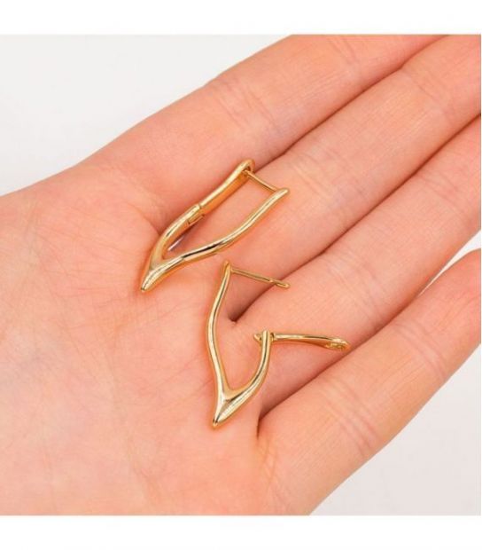 Серьги Xuping лимонная позолота «Иголочка» английская застежка