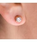 Сережки-гвоздики 0.6 см лимонна позолота