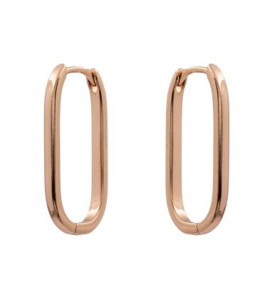 Сережки лимонна позолота "Витягнутий овал" (Медичне золото)