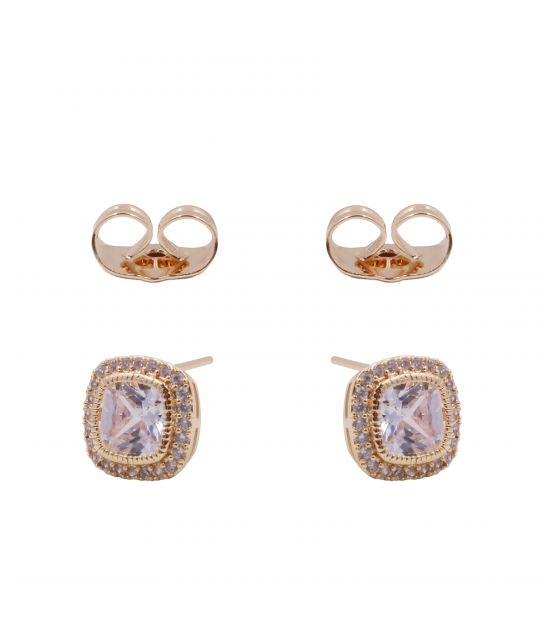 Сережки-гвоздики "Каприз" лимонна позолота