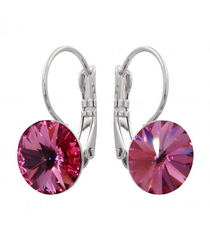 Сережки з кристалами Swarovski родіум - Xuping