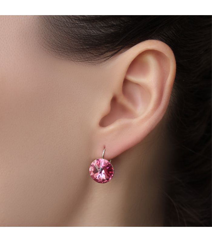 Сережки з кристалами Swarovski родіум - Xuping