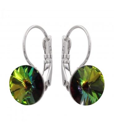 Серьги с кристаллами Swarovski родиум