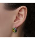 Серьги с кристаллами Swarovski родиум
