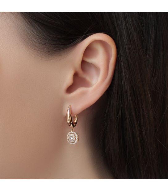 Сережки "Серце Космосу" лимонна позолота