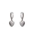 Серьги Сердце (1,2 см) родированное покрытие