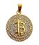 Подвеска на цепочке "Bitcoin Биткоин" сталь 14К