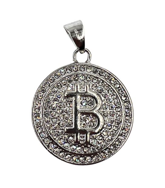 Підвіска "Bitcoin Біткоїн" сталь