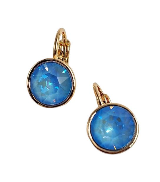 Сережки Swarovski Crystals 0,8 см лимонная позолота