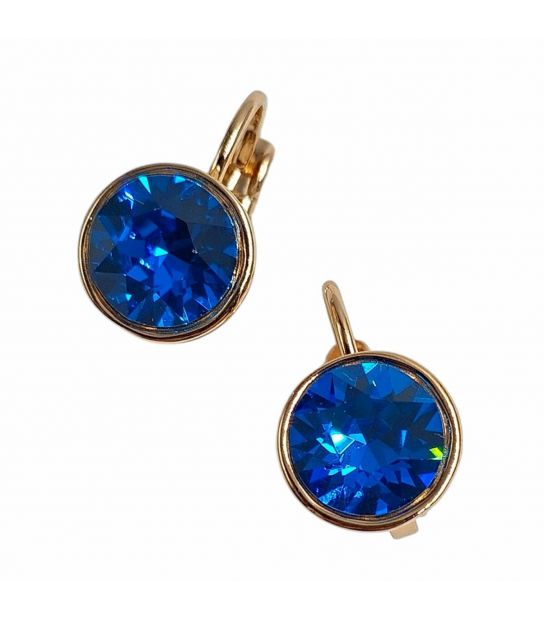Серьги Swarovski Crystals 0,8 см лимонная позолота