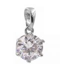 Кулон Xuping "Diamond" 0,6 см родий медицинская сталь