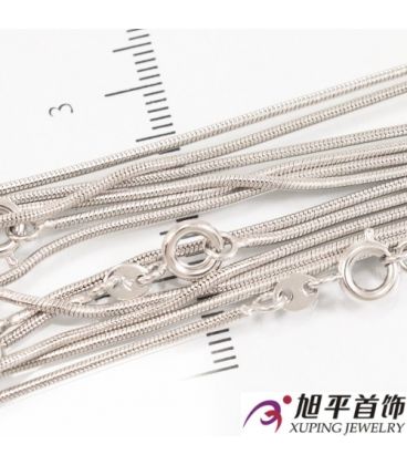 Ланцюжок родіум "снейк круглий" 0,1/60 см