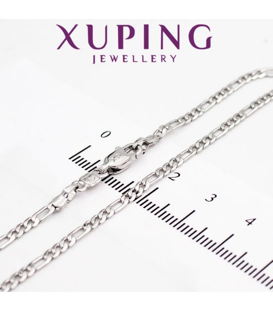 Ланцюжок Xuping плетіння картьє (фігаро) 0,2/45 см родій