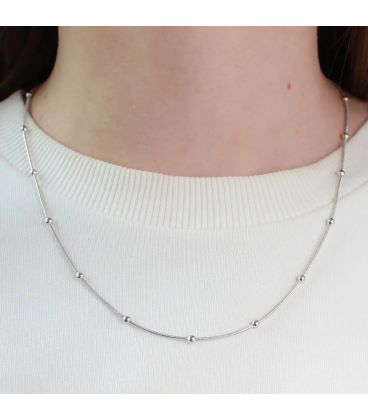 Цепочка Xuping родиум снейк с шариками 0,1/50 см 624982