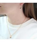 Набор Сердце - кулон+серьги Xuping - лимонная позолота 18 К (370184/4(2))