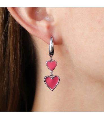Сережки Xuping родіум Серця, з англійською застібкою 370708/3