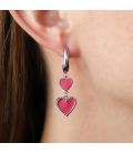 Сережки Xuping родіум Серця, з англійською застібкою 370708/3