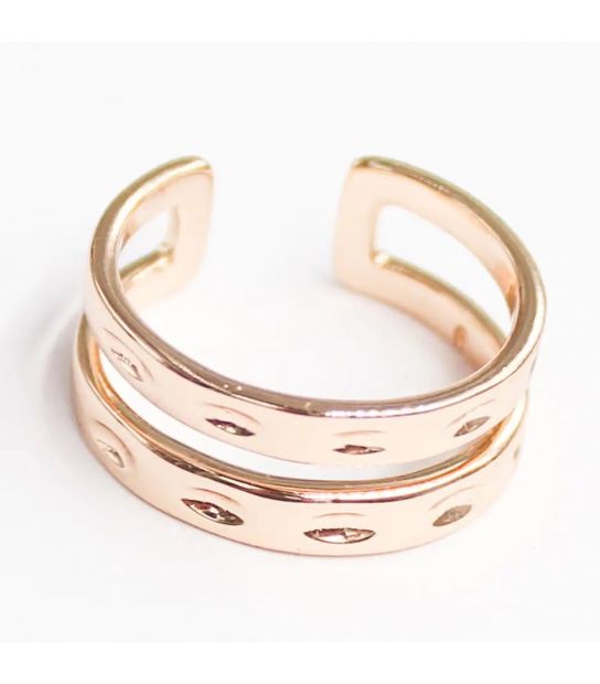 Кольцо "Двойное" лимонная позолота (открытое) Xuping 724643(1)) медицинское золото