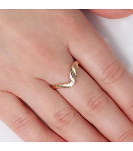 Кольцо "Волна" лимонная позолота (открытое) Xuping 624631(2) медицинское золото