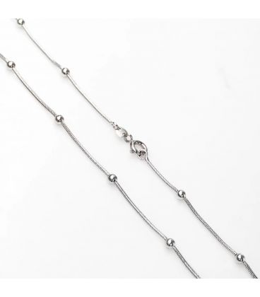 Ланцюжок Xuping родіум снейк з кульками 0,1/45 см 424188 медична сталь