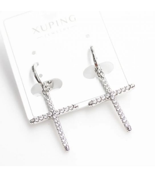 Серьги Крестики Xuping родиум (224374(22)) медицинское золото