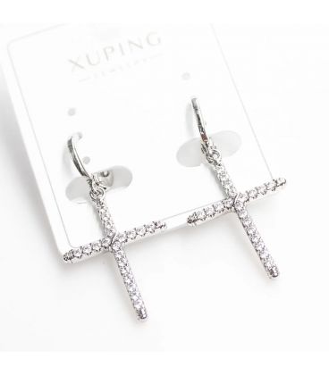 Серьги Крестики Xuping родиум (224374(22)) медицинское золото