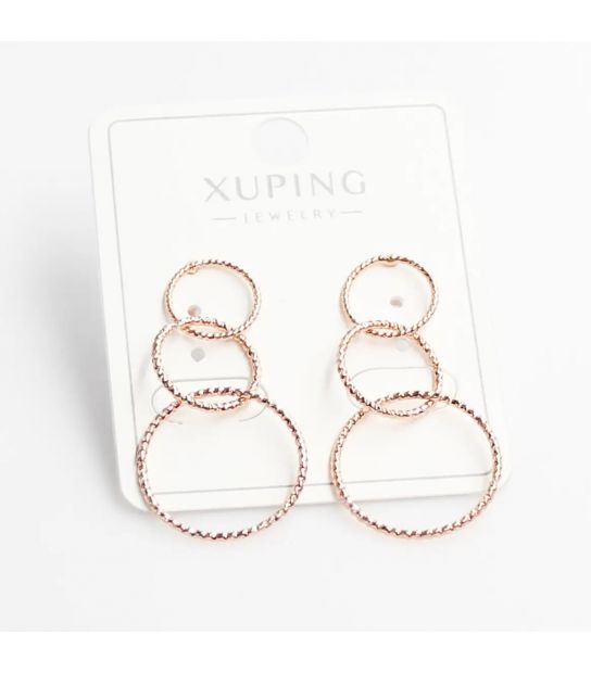 Серьги Xuping лимонная позолота Колечки 524944 медзолото