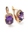 Сережки Xuping 1,5 см фіолетовий (Медичне золото) 824045(2)