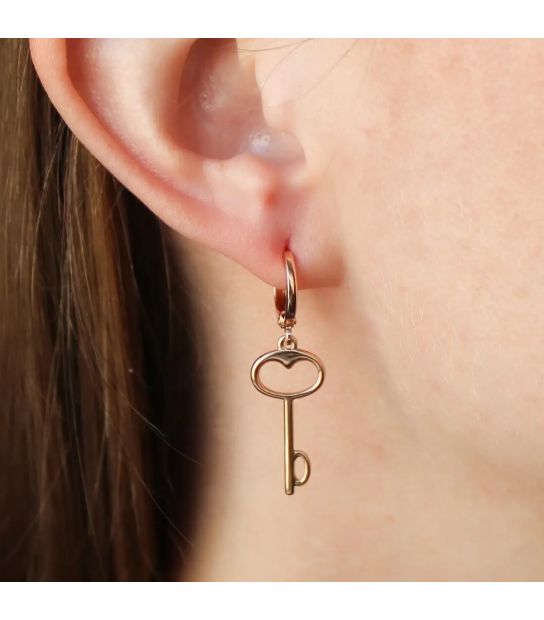 Серьги Xuping лимонная позолота Ключик (медицинское золото) 224147/2